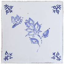 Carreaux émaillés Josse Collection Delft Fleur C