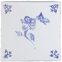 Carreaux émaillés Josse Collection Delft Fleur A