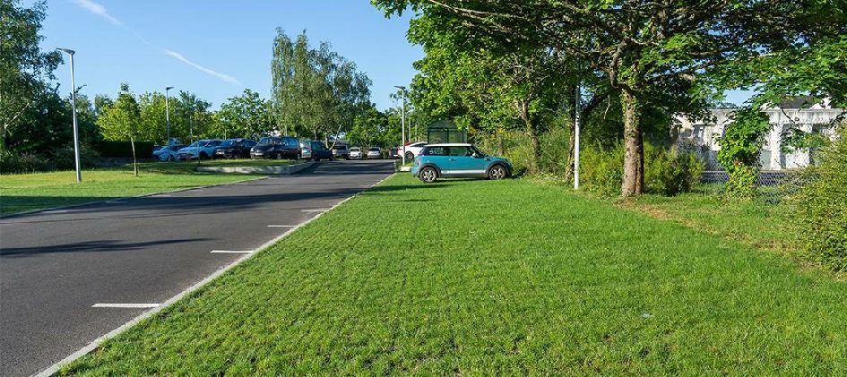 système ECOVEGETAL GREEN pour parking perméable