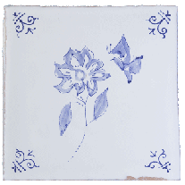 Carreaux émaillés Josse Collection Delft Fleur D