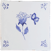Carreaux émaillés Josse Collection Delft Fleur B