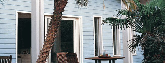 Bardage pin maritime Yachting HYLOR®. Bardage couleur bleue