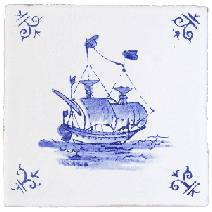 Carreaux émaillés Josse Collection Delft Caravelle