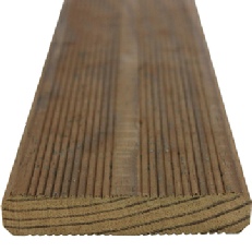 Lame de terrasse coloris brun, striée plat 2 faces PREMIUM Hylor®